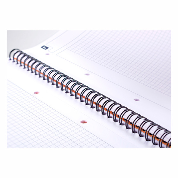 Oxford International cahier à spirale A4 quadrillé 80 g/m² 80 feuilles (4 trous) - gris 260001 - 5