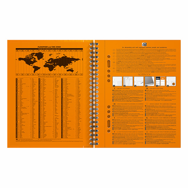 Oxford International cahier à spirale A5 ligné 80 g/m² 80 feuilles (10 trous) - orange 260002 - 3