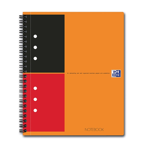 Oxford International cahier à spirale A5 ligné 80 g/m² 80 feuilles (12 trous) - orange 260002 - 1