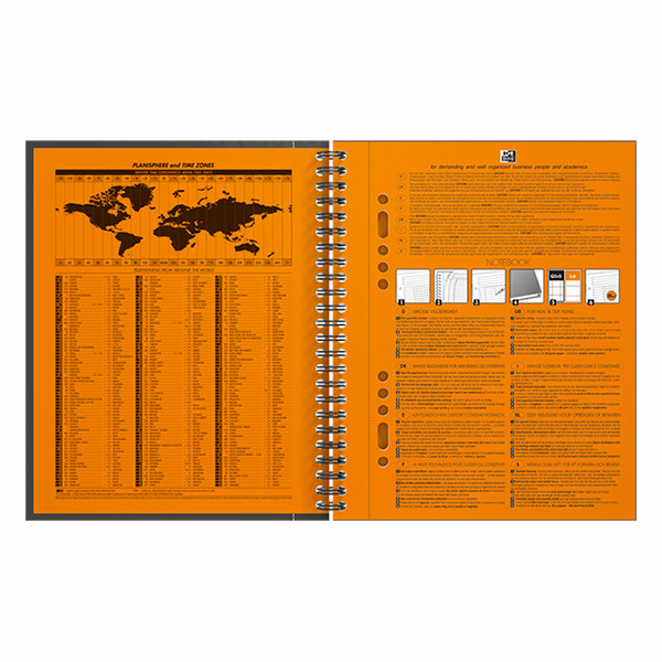 Oxford International cahier à spirale A5 quadrillé 80 g/m² 80 feuilles - noir 260003 - 3