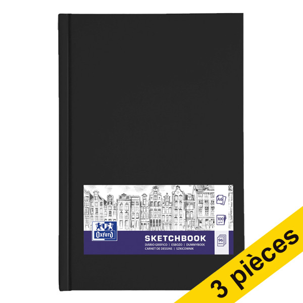 Offre : 3x Oxford album à dessin avec couverture rigide A6 (96 feuilles) 260278 - 1