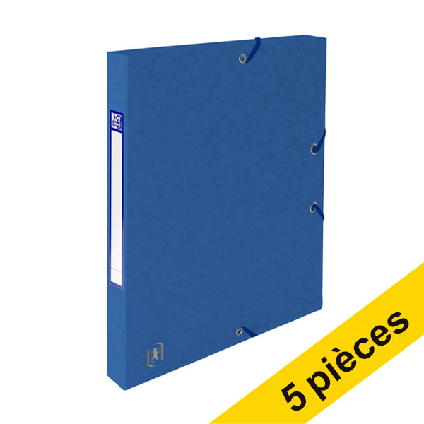 Offre : 5x Oxford boîte Top File+ 25 mm (200 feuilles) - bleu 260233 - 1
