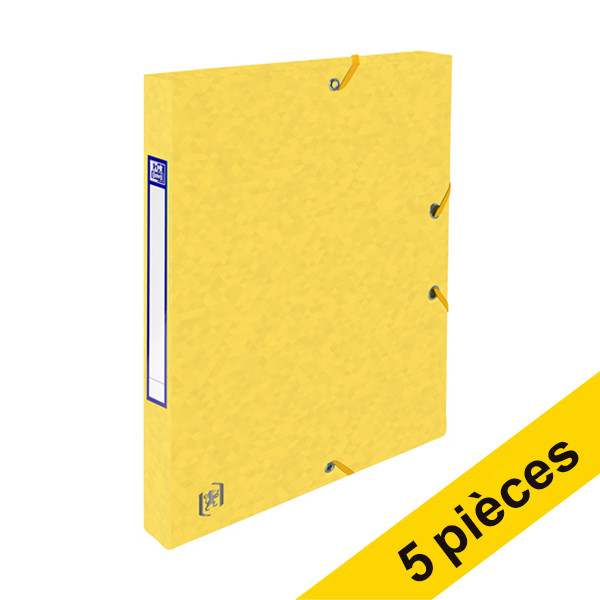 Offre : 5x Oxford boîte Top File+ 25 mm (200 feuilles) - jaune 260234 - 1