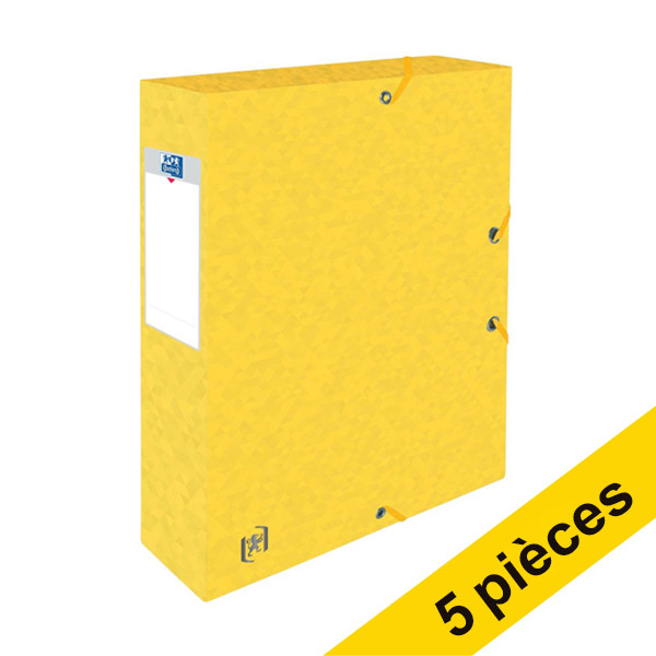 Offre : 5x Oxford elastobox Top File+ 60 mm (400 feuilles) - jaune 260245 - 1