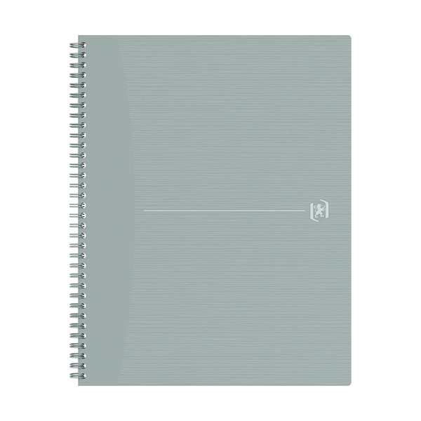 Oxford Origin cahier à spirale A4+ 90 g/m² 70 feuilles quadrillé 5 mm - gris clair 260270 - 1