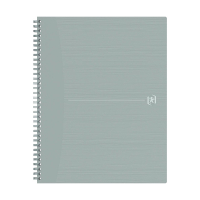 Oxford Origin cahier à spirale A4+ 90 g/m² 70 feuilles quadrillé 5 mm - gris clair 260270