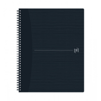 Oxford Origin cahier à spirale A4+ 90 g/m² 70 feuilles quadrillé 5 mm - noir 260268
