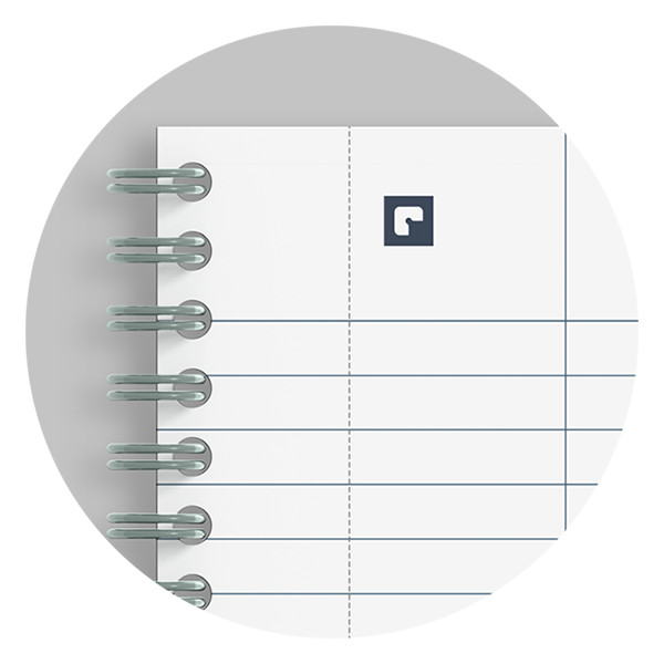 Oxford Origin cahier à spirale A4+ ligné 90 g/m² 70 feuilles - gris clair 260265 - 4