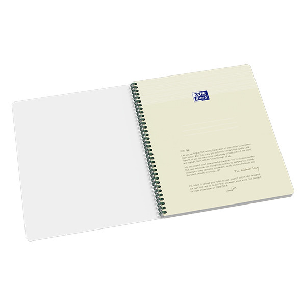 Oxford Origin cahier à spirale A4+ ligné 90 g/m² 70 feuilles - vert 260267 - 5