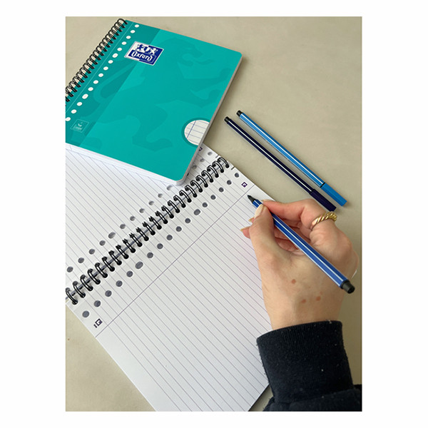 Oxford School A5+ cahier à spirale ligné 90 g/m² 80 feuilles 17 trous (3 pièces) 260300 - 5