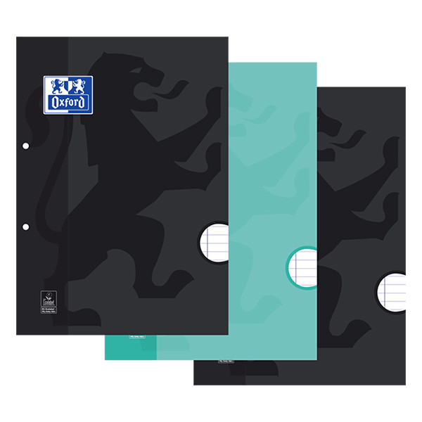 Oxford School bloc de cours A4 ligné 90 g/m² assortis 3 pièces (100 feuilles) 260181 - 1