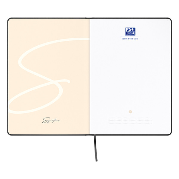 Oxford Signature carnet de notes A5 ligné 90 g/m² 80 feuilles - noir 260228 - 3