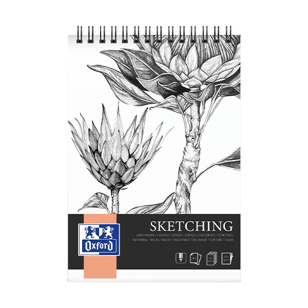 Oxford Sketching bloc de croquis spirale A4 130 g/m² (50 feuilles) 237645 - 1
