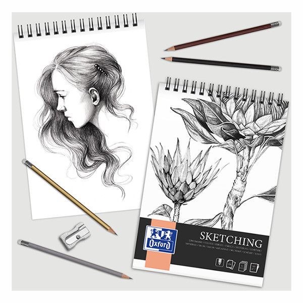Oxford Sketching bloc de croquis spirale A4 130 g/m² (50 feuilles) 237645 - 3