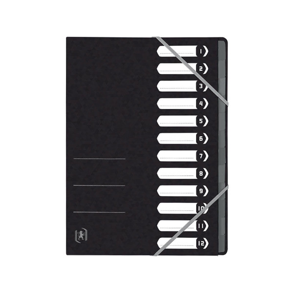 Oxford Top File+ trieur (12 onglets) - noir 260124 - 1