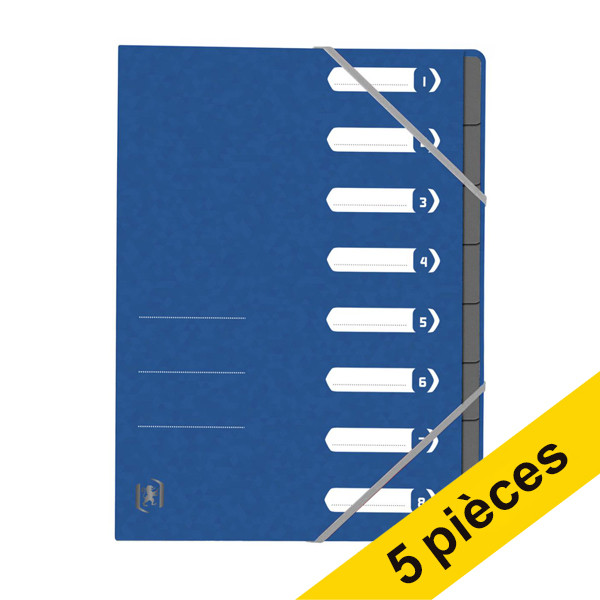 Oxford Top File+ trieur (8 onglets) (5 pièces) - bleu 260249 - 1