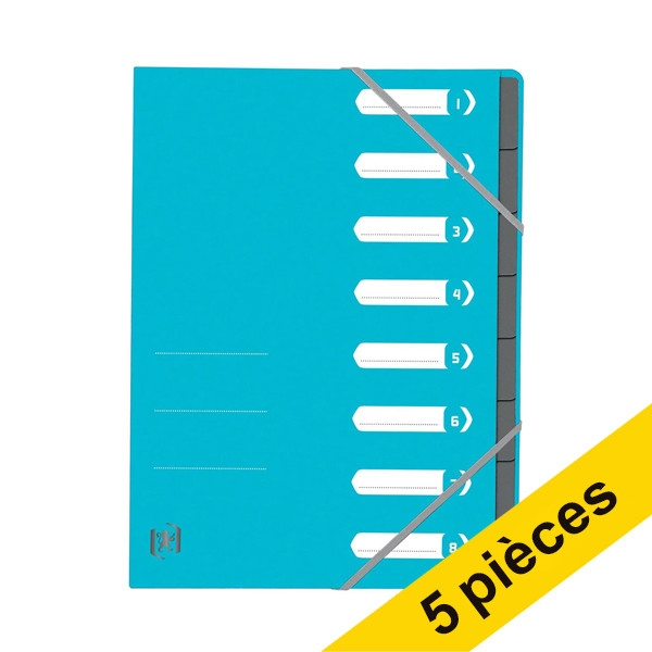 Oxford Top File+ trieur (8 onglets) (5 pièces) - bleu clair 260252 - 1
