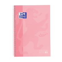Oxford Touch cahier à spirale A4+ 90 g/m² 80 feuilles ligné - rose pastel 260292