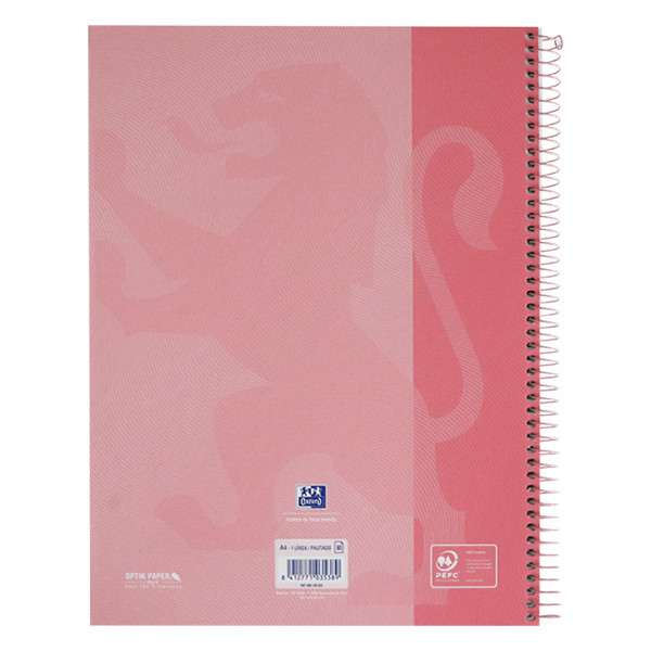 Oxford Touch cahier à spirale A4+ 90 g/m² 80 feuilles ligné - rose pastel 260292 - 2