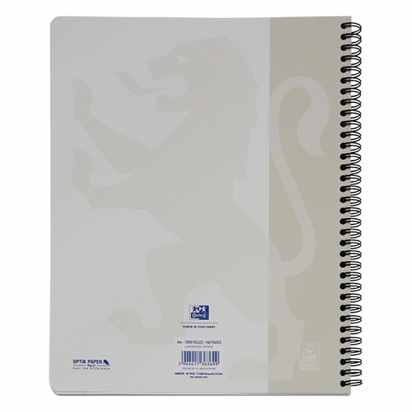 Oxford Touch cahier à spirale A4 ligné 90 g/m² 70 feuilles - gris 260146 - 2