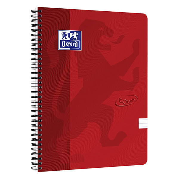 Oxford Touch cahier à spirale A4 ligné 90 g/m² 70 feuilles - rouge 260144 - 1