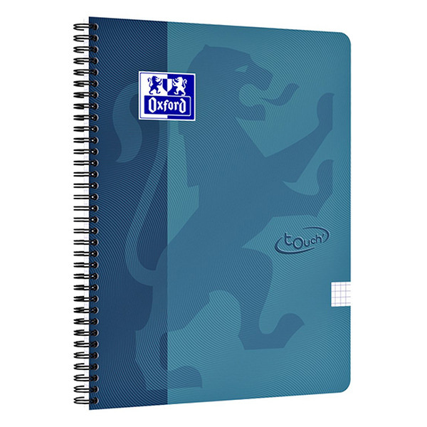 Oxford Touch cahier à spirale A4 quadrillé 90 g/m² 70 feuilles - bleu clair 260147 - 1