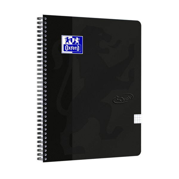 Oxford Touch cahier à spirale A4 quadrillé 90 g/m² 70 feuilles - noir 260149 - 1