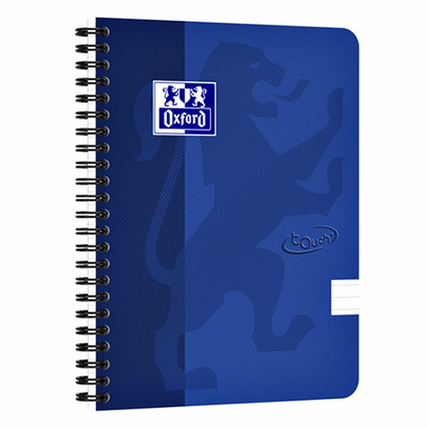Oxford Touch cahier à spirale A5 ligné 90 g/m² 70 feuilles - bleu 260150 - 1