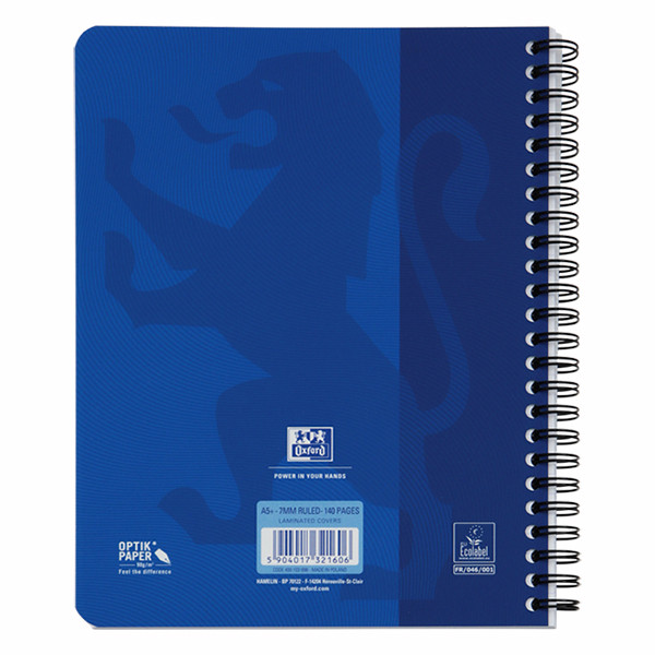 Oxford Touch cahier à spirale A5 ligné 90 g/m² 70 feuilles - bleu 260150 - 3