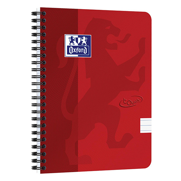 Oxford Touch cahier à spirale A5 ligné 90 g/m² 70 feuilles - rouge 260151 - 1
