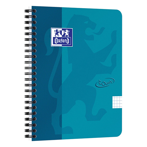 Oxford Touch cahier à spirale A5 quadrillé 90 g/m² 70 feuilles - bleu clair 260154 - 1