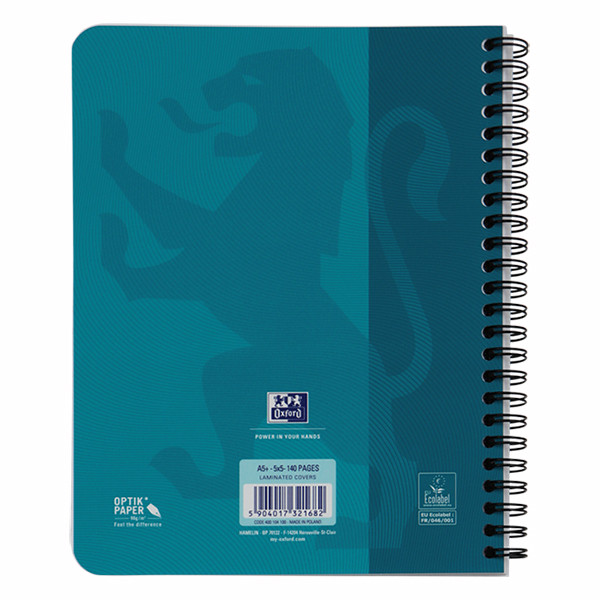 Oxford Touch cahier à spirale A5 quadrillé 90 g/m² 70 feuilles - bleu clair 260154 - 3
