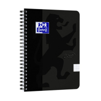 Oxford Touch cahier à spirale A5 quadrillé 90 g/m² 70 feuilles - noir 260156