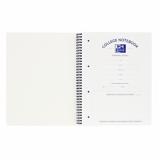 Oxford cahier à spirale A4+ ligné 90 g/m² 90 feuilles (4 trous) 260077 - 2