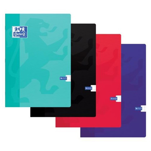 Oxford cahier quadrillé A4 assorti 10 pièces 36 feuilles (10 mm, sans marge) 260060 - 1