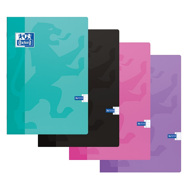 Oxford cahier quadrillé A4 assorti 10 pièces 36 feuilles (5 mm) 260059 - 1