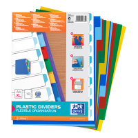 Oxford intercalaires colorés en plastique A4 XL avec 10 onglets (11 trous) 237527