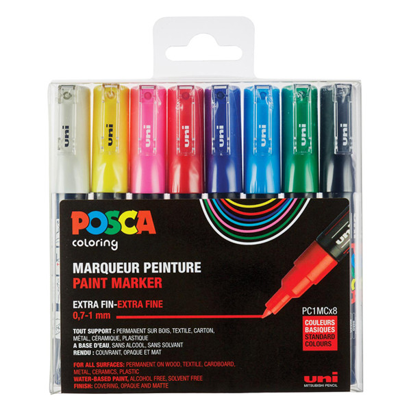 POSCA PC-1MC set de marqueurs acryliques (0,7 - 1 mm conique) 8 pcs 424067 - 1