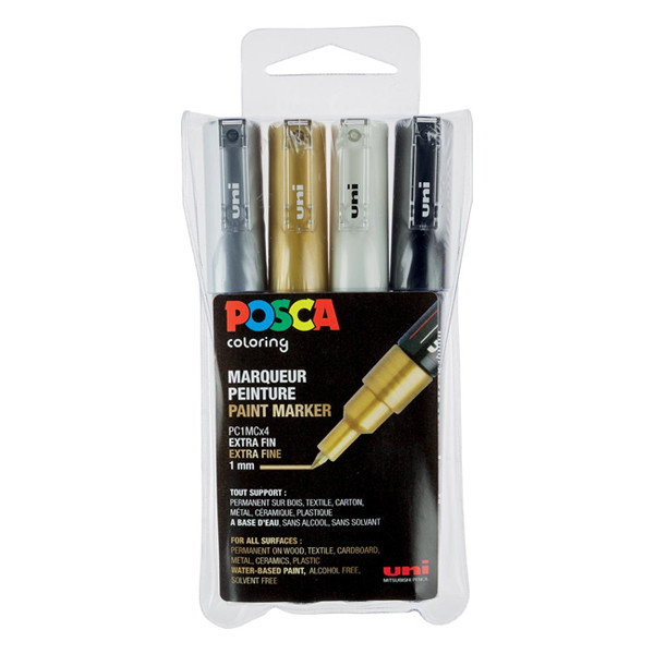 POSCA PC-1MC set de marqueurs peinture (0,7 - 1 mm conique) 4 pcs 424066 - 1