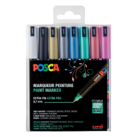 POSCA PC-1MR set de marqueurs peinture (0,7 mm ogive) 8 pcs - métallique 424035