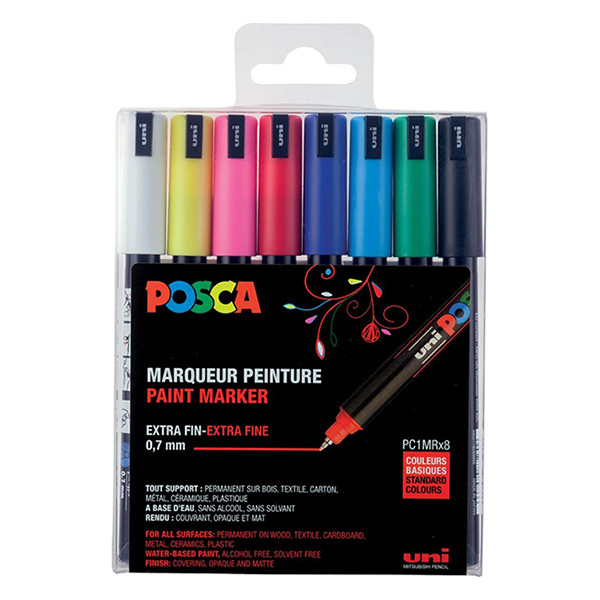 POSCA PC-1MR set de marqueurs peinture (0,7 mm ogive) 8 pcs 424034 - 1