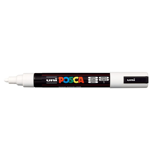 POSCA PC-3M marqueur acrylique (0,9 - 1,3 mm ogive) - blanc 424076 - 1
