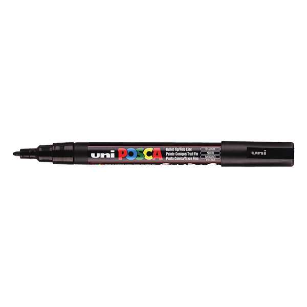 POSCA PC-3M marqueur acrylique (0,9 - 1,3 mm ogive) - noir 424090 - 1