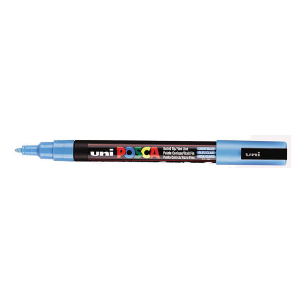 POSCA PC-3M marqueur peinture (0,9 - 1,3 mm ogive) - bleu clair 424072 - 1
