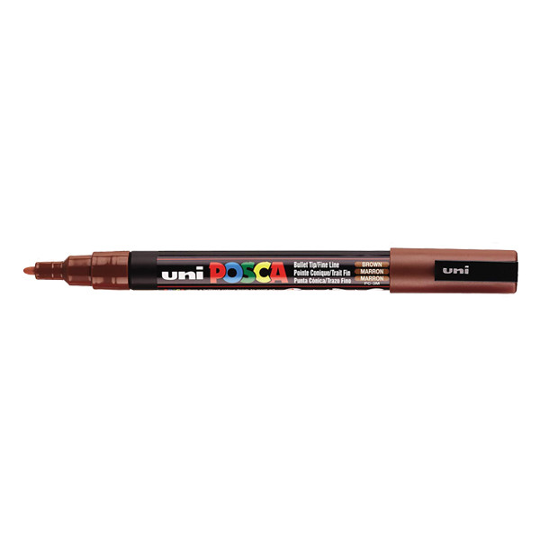 POSCA PC-3M marqueur peinture (0,9 - 1,3 mm ogive) - marron châtain 424088 - 1
