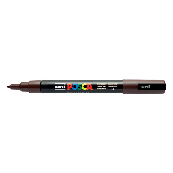 POSCA PC-3M marqueur peinture (0,9 - 1,3 mm ogive) - marron foncé 424089 - 1