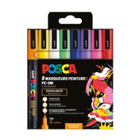 POSCA PC-3M set de marqueurs peinture (0,9 - 1,3 mm ogive) 8 pièces - Pop 425403