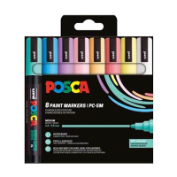 POSCA PC-5M Pastel ensemble de marqueurs peinture (1,8 - 2,5 mm ogive) 8 pièces 425419