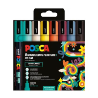 POSCA PC-5M Retro ensemble de marqueurs acryliques (1,8 - 2,5 mm ogive) 8 pièces 425418