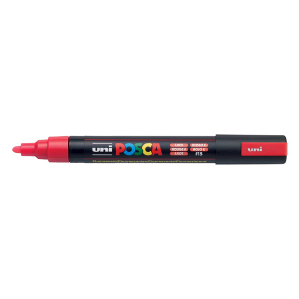 POSCA PC-5M marqueur acrylique (1,8 - 2,5 mm ogive) - rouge fluo 424155 - 1